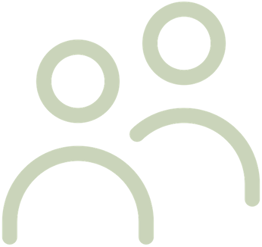A minimalist illustration of two people